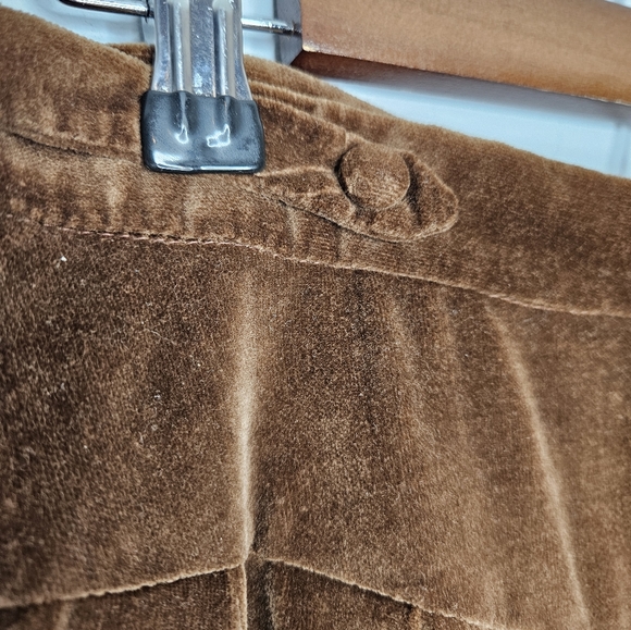 Vintage California tallgirls Velvet Brown A-line Skirt Sz Small - Picture 7 of 9